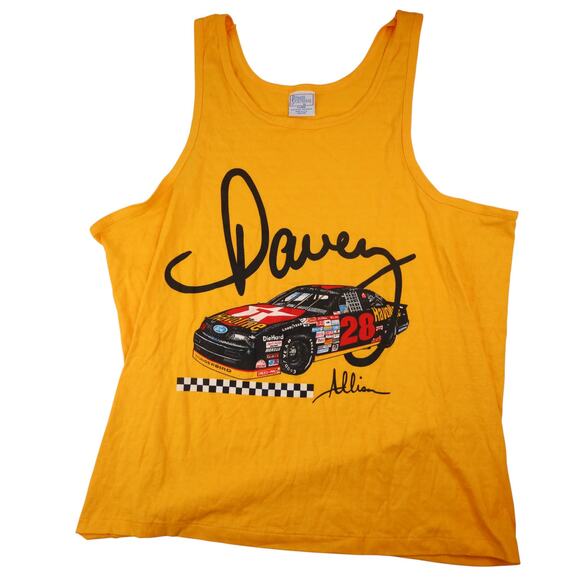 Vintage Nascar  Davey Allison #28 Texaco Havoline Racing Tank Top - Picture 1 of 9